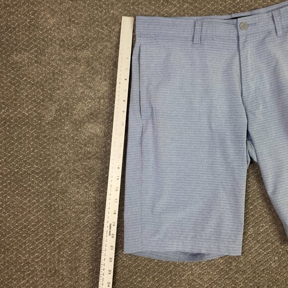 Travis Mathew Beck Shorts Men's 37 Blue Stripe Stretch Performance golf - Picture 12 of 14